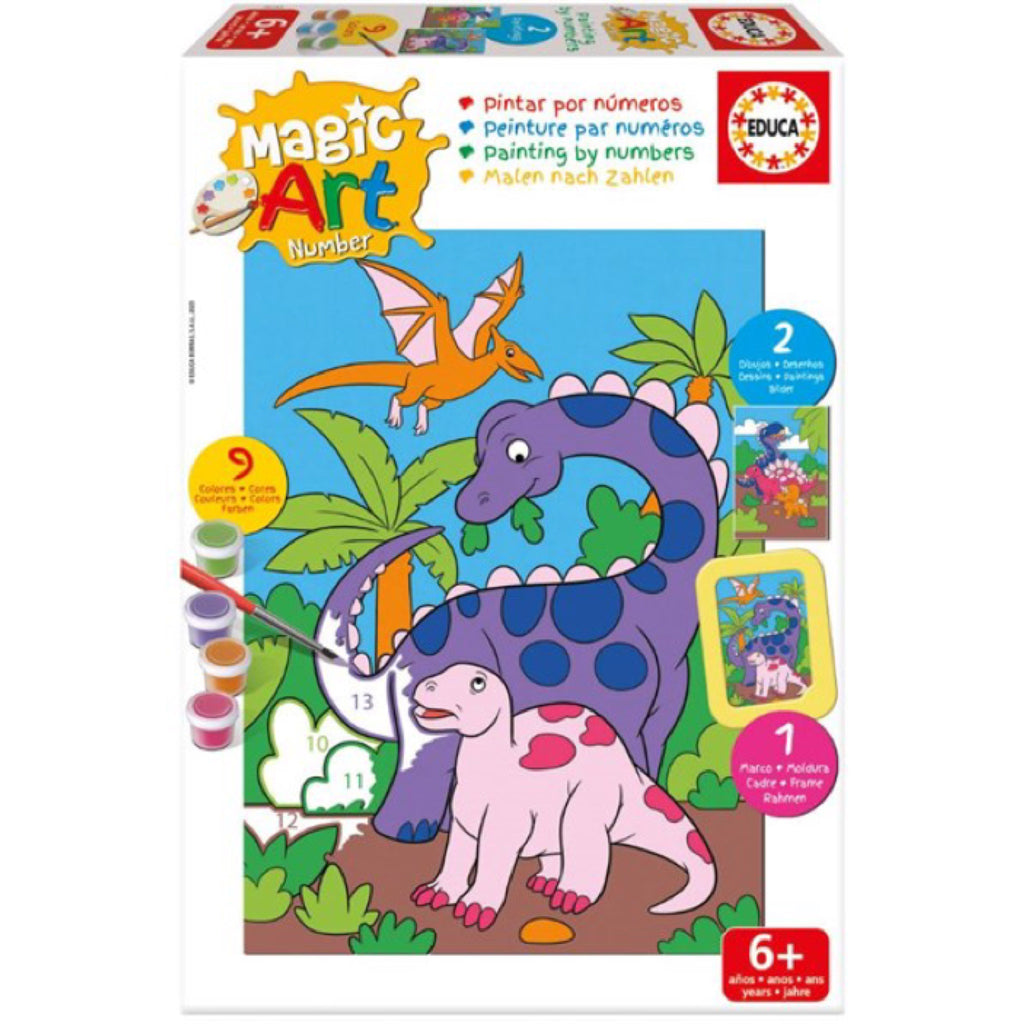 Dinosaurs - Magic Art Number - Brain Spice
