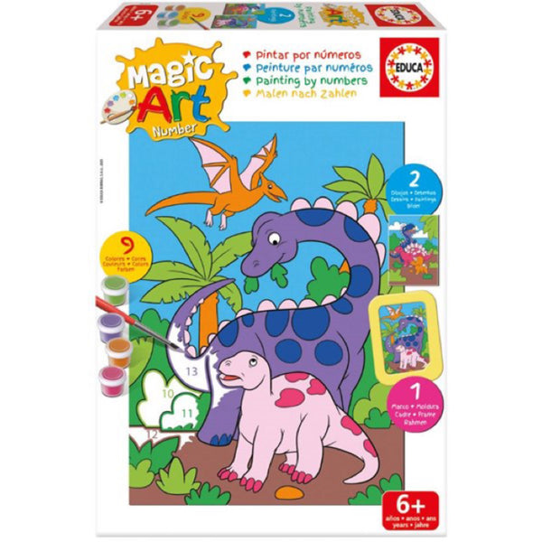 Dinosaurs - Magic Art Number - Brain Spice