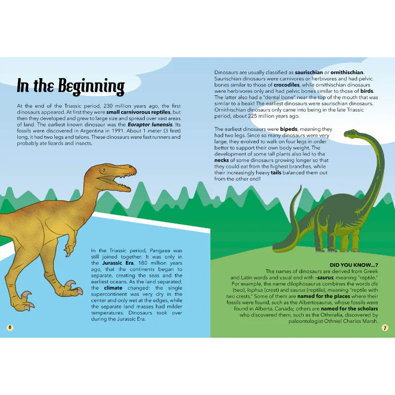 Dinosaurs Puzzle & Book Set - 205pc - Sassi Travel Learn and Explore - Brain Spice