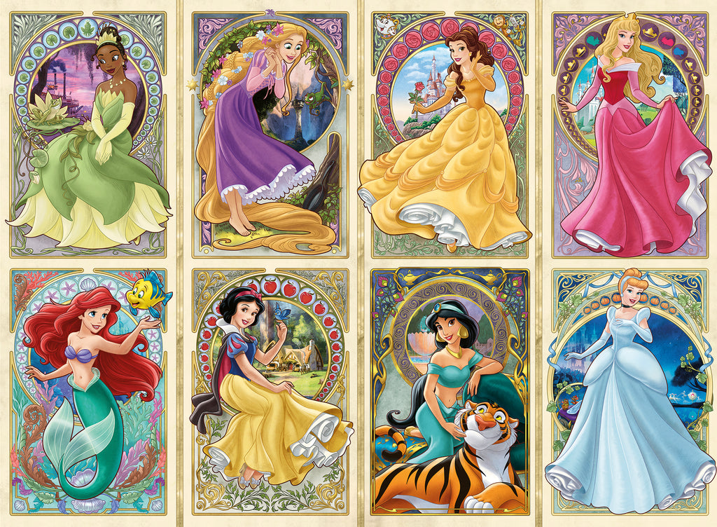Disney Art Nouveau Princesses - Jigsaw 1000pc - Brain Spice