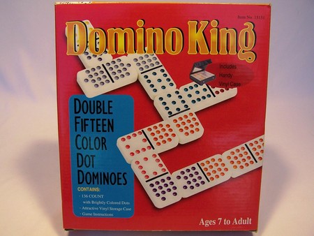 Dominoes – Domino King - double 15 with Colour dots - Brain Spice
