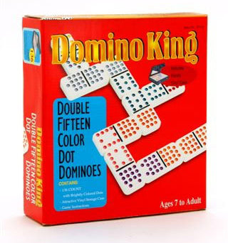 Dominoes – Domino King - double 15 with Colour dots - Brain Spice