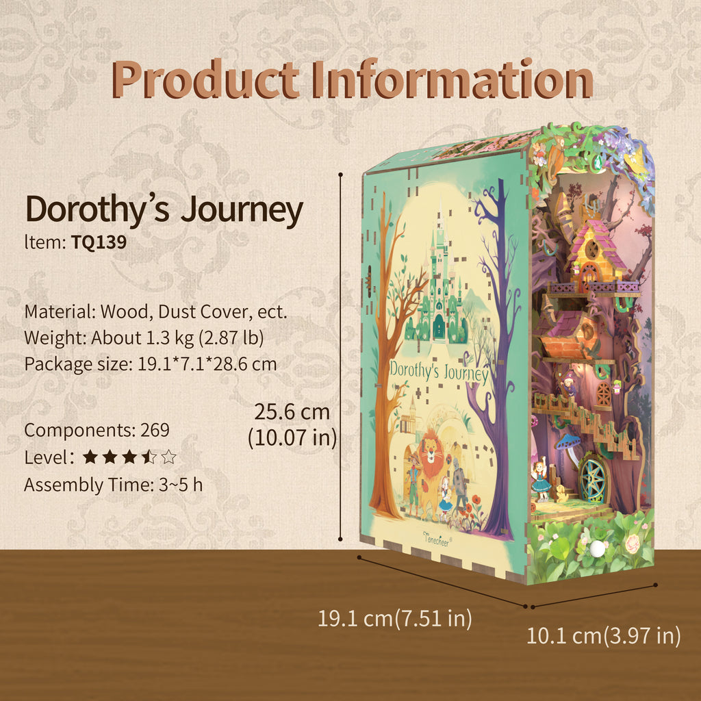 Dorothys Journey - Large Book Nook Kit - Brain Spice