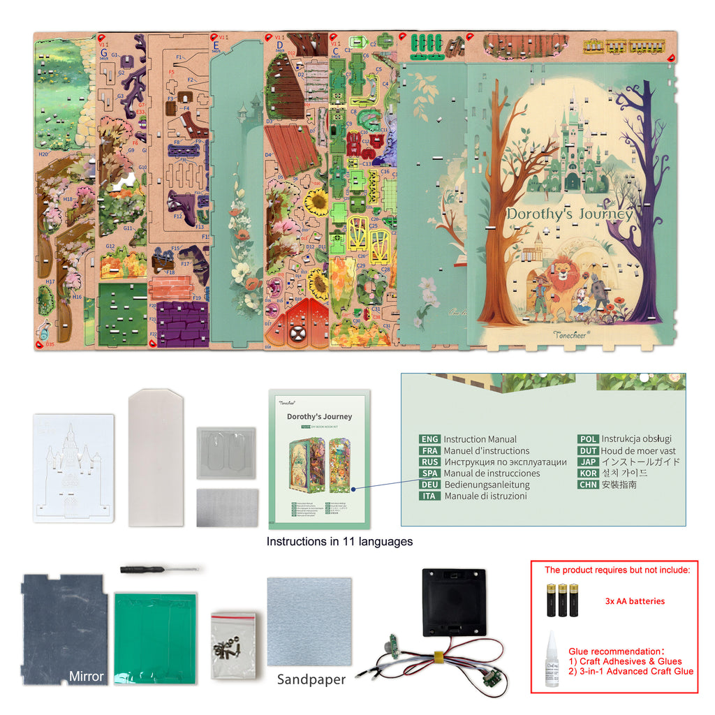 Dorothys Journey - Large Book Nook Kit - Brain Spice