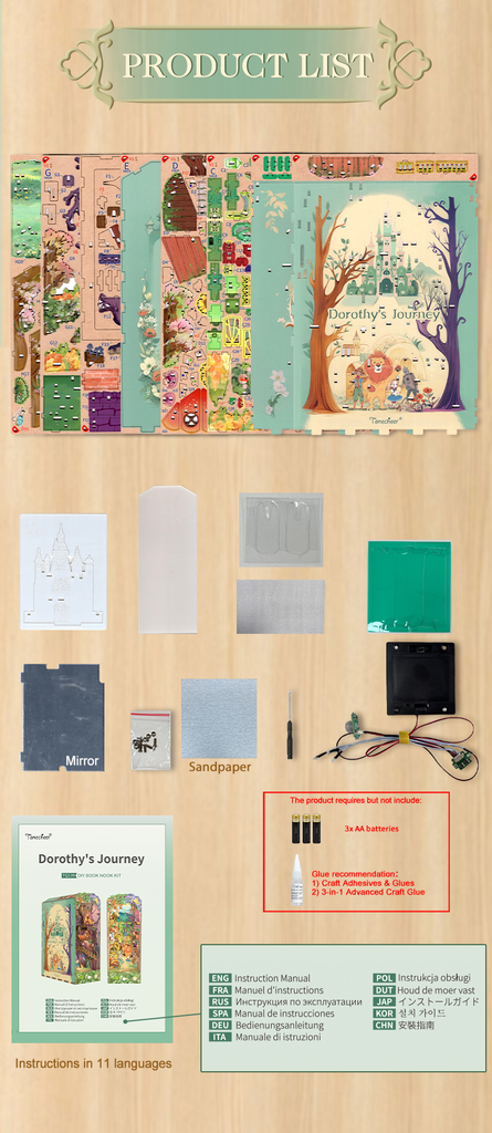 Dorothys Journey - Large Book Nook Kit - Brain Spice