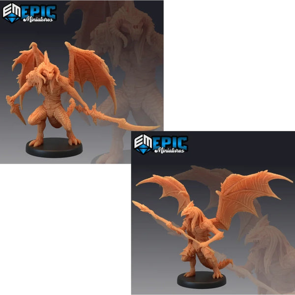 Draconic Demons Set A - 2 Figurines - Brain Spice