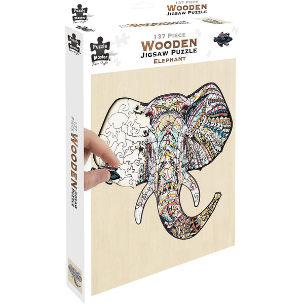 Elephant Wooden Puzzle - 137pc - Brain Spice