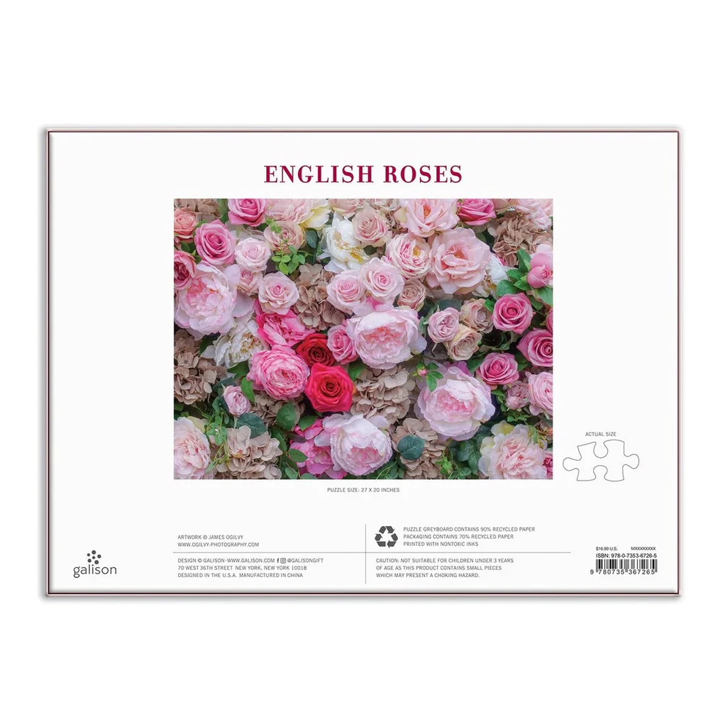 English Roses Puzzle - 1000pc - Brain Spice