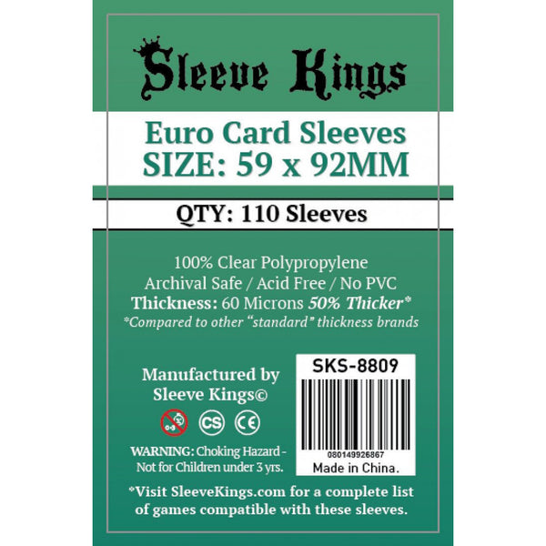 Euro Size - Board Game Sleeves - 59mm x 92mm - Brain Spice