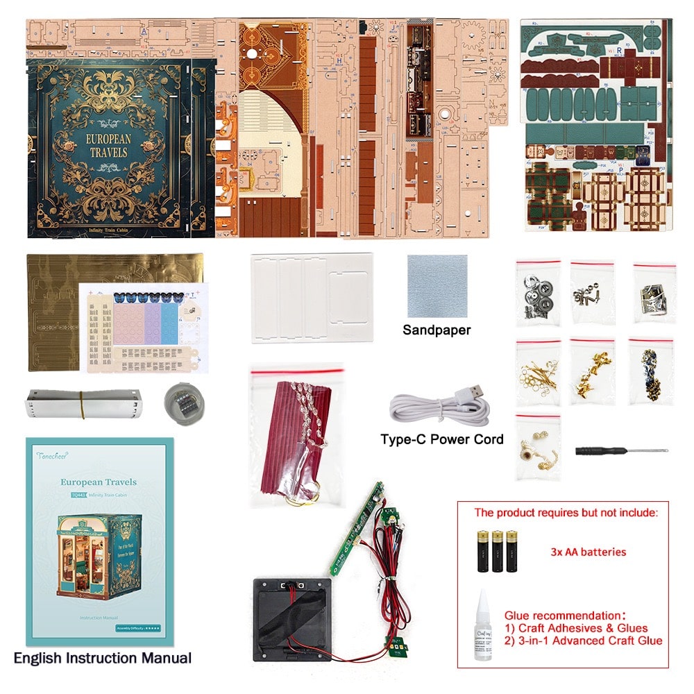 European Travels - Infinity Train Cabin Book Nook Tonecheer - Brain Spice