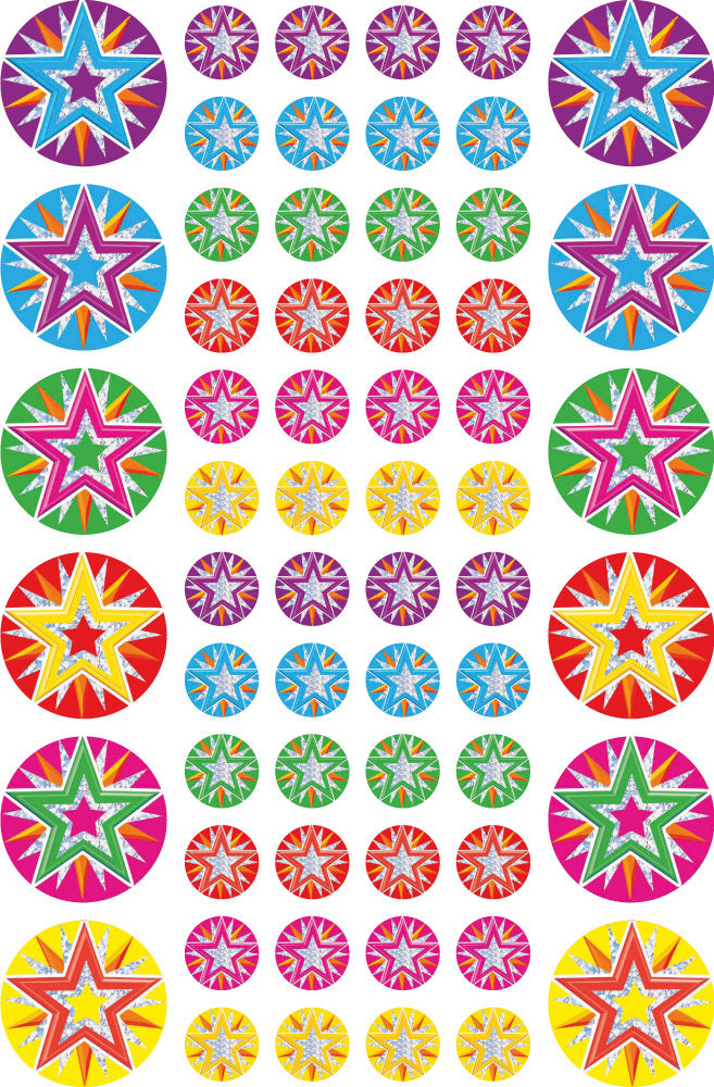 Stars/ Mini Stars - Foil Stickers - Brain Spice