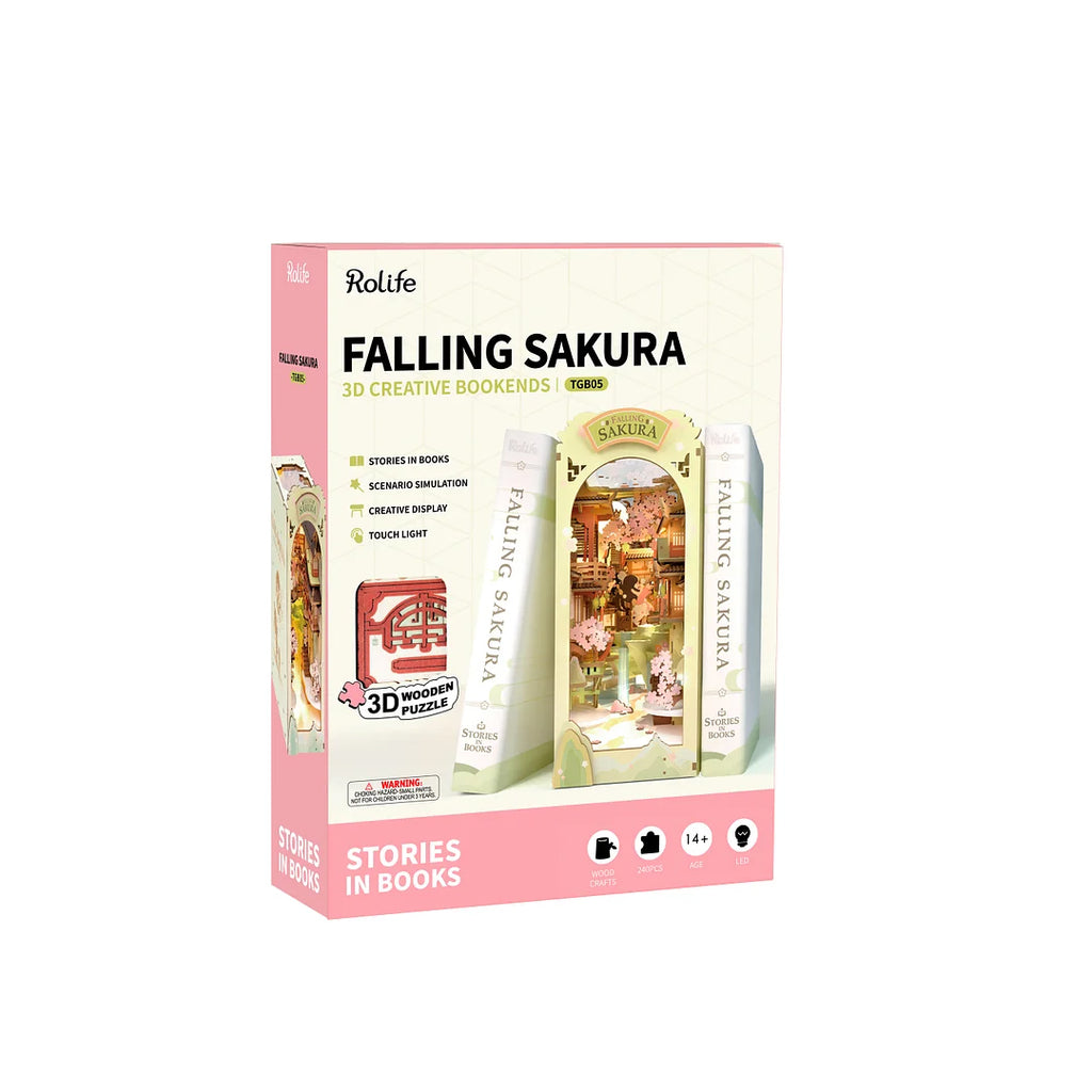 Falling Sakura DIY Bookends ROKR - Brain Spice