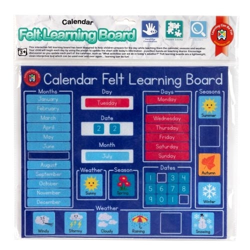 Felt Calendar Learning Board - Brain Spice
