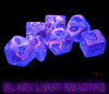 Festive PopArt-Blue - Polyhedral 7-Dice Set - Brain Spice