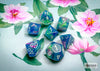 Festive Waterliliy-White - Polyhedral 7-Dice Set - Brain Spice