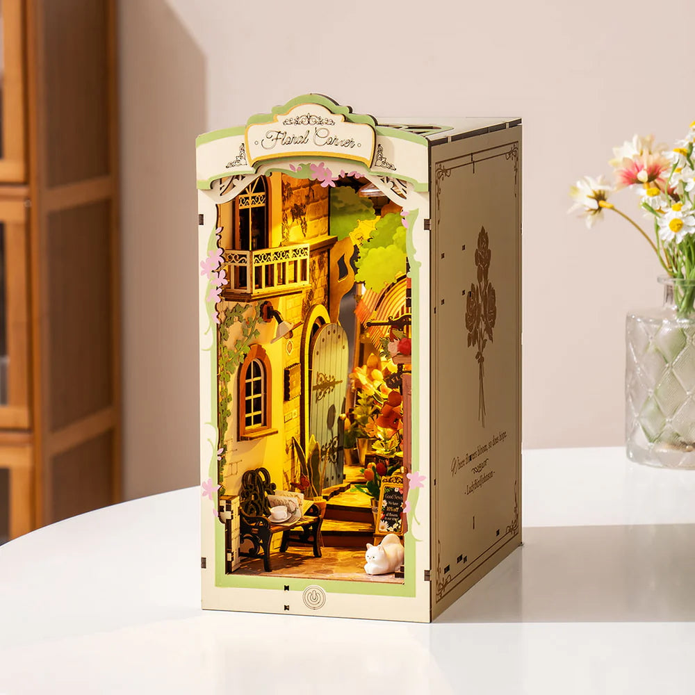 Floral Corner - DIY Bookends Kit - ROKR - Brain Spice