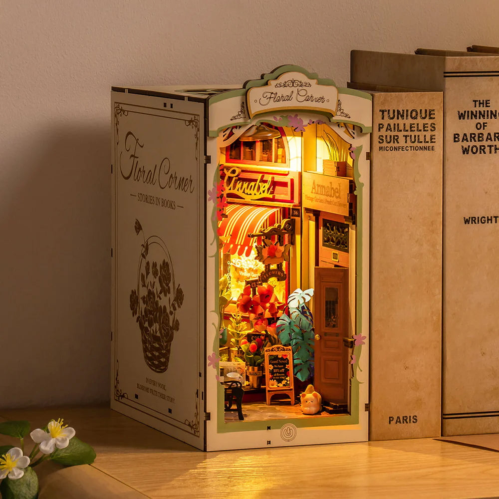 Floral Corner - DIY Bookends Kit - ROKR - Brain Spice