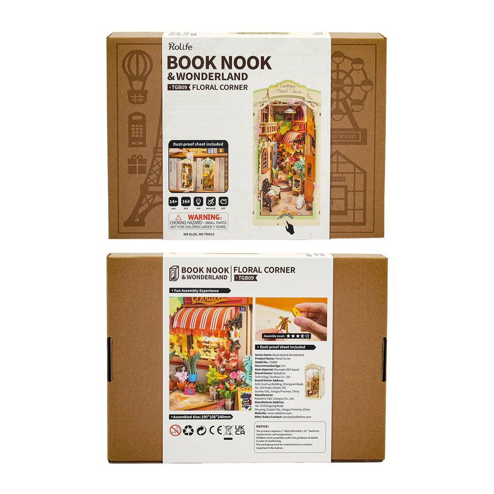 Floral Corner - DIY Bookends Kit - ROKR - Brain Spice