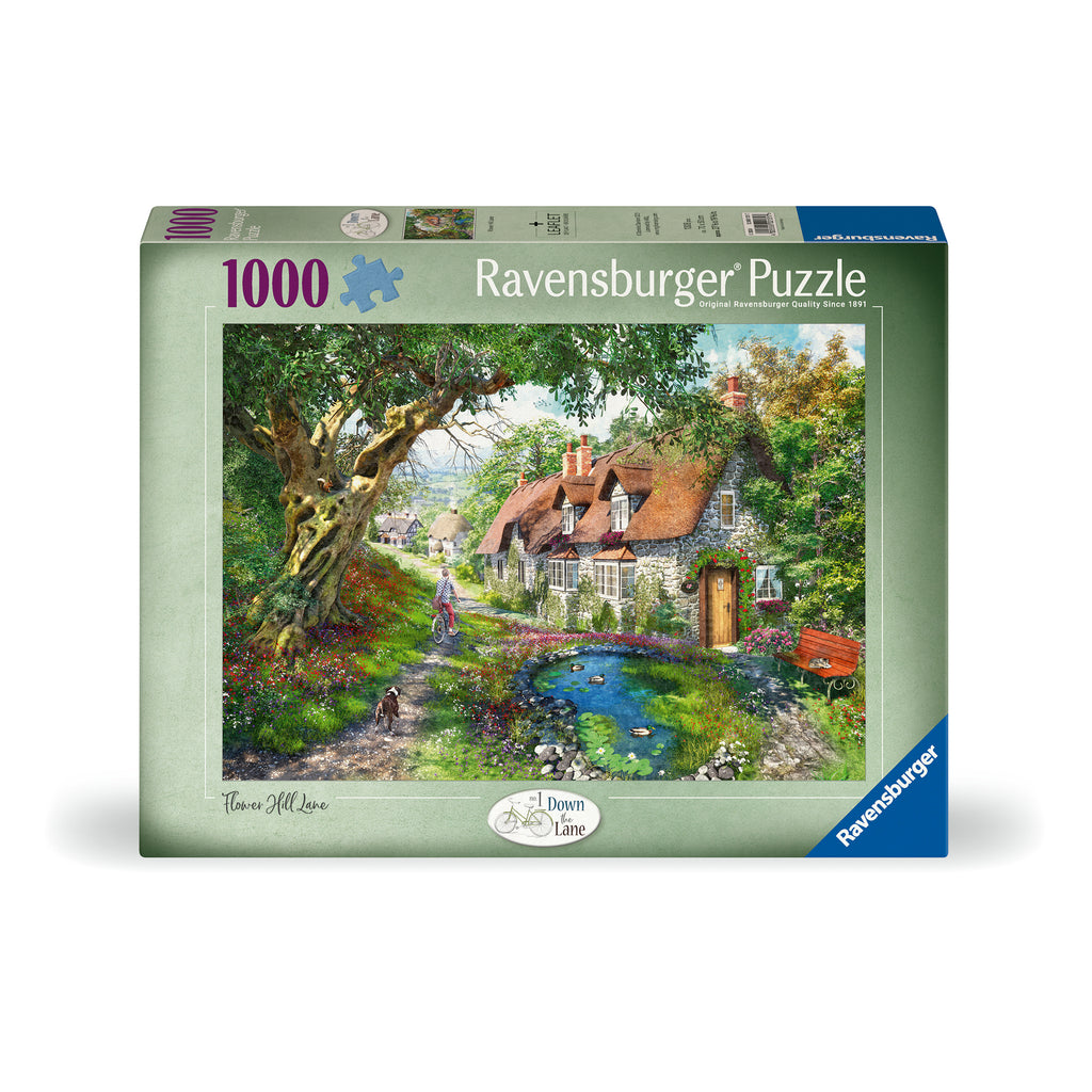 Flower Hill Lane - Jigsaw 1000pc - Brain Spice