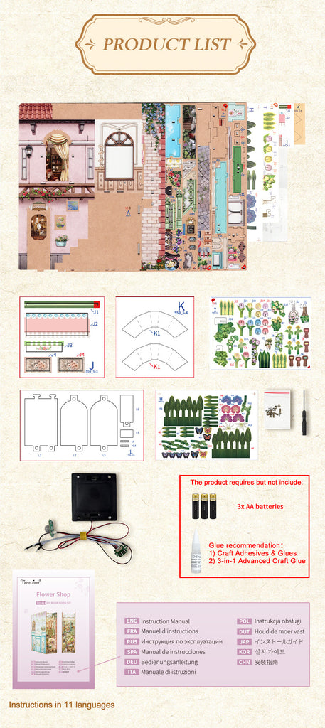 Flower Shop - Book Nook Kit - Brain Spice