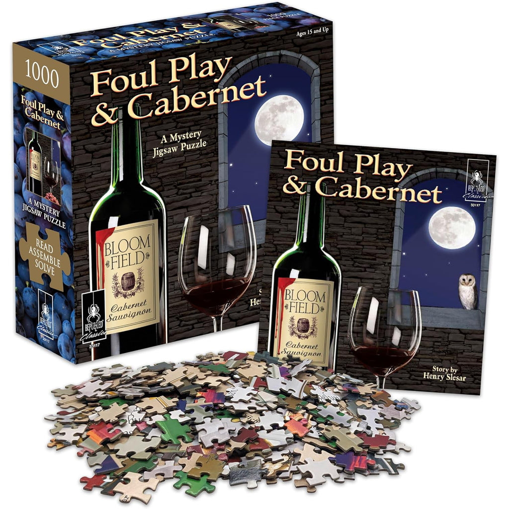 Foul Play & Cabernet - A Mystery Jigsaw Puzzle - 1000pc - Brain Spice