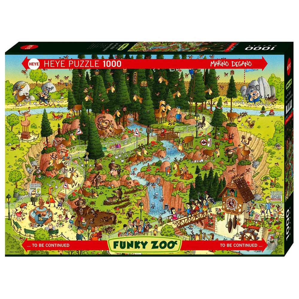 Funky Zoo Black Forest - Jigsaw 1000pc - Brain Spice