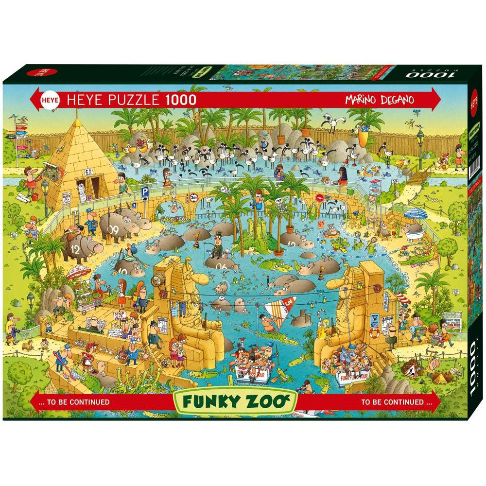 Funky Zoo Nile Habitat - Jigsaw 1000pc - Brain Spice