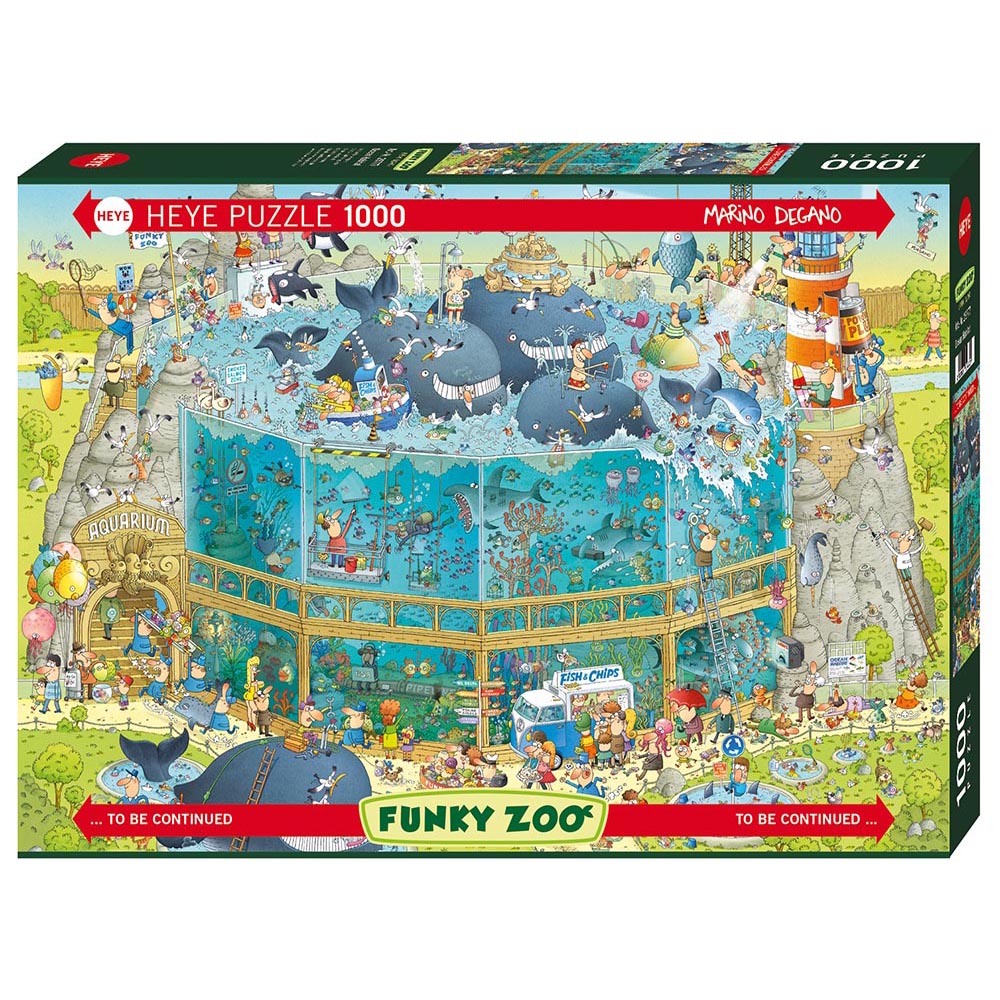 Funky Zoo Ocean Habitat - Jigsaw 1000pc - Brain Spice
