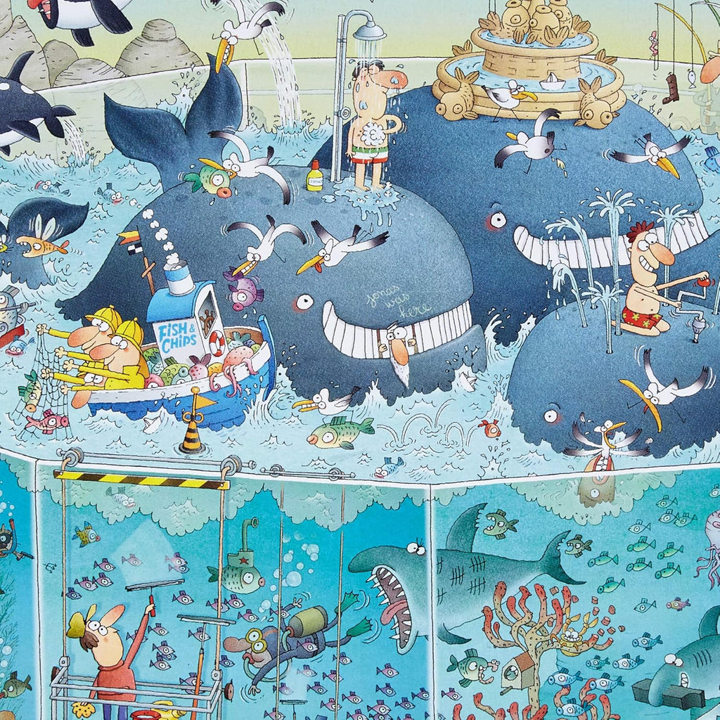 Funky Zoo Ocean Habitat - Jigsaw 1000pc - Brain Spice