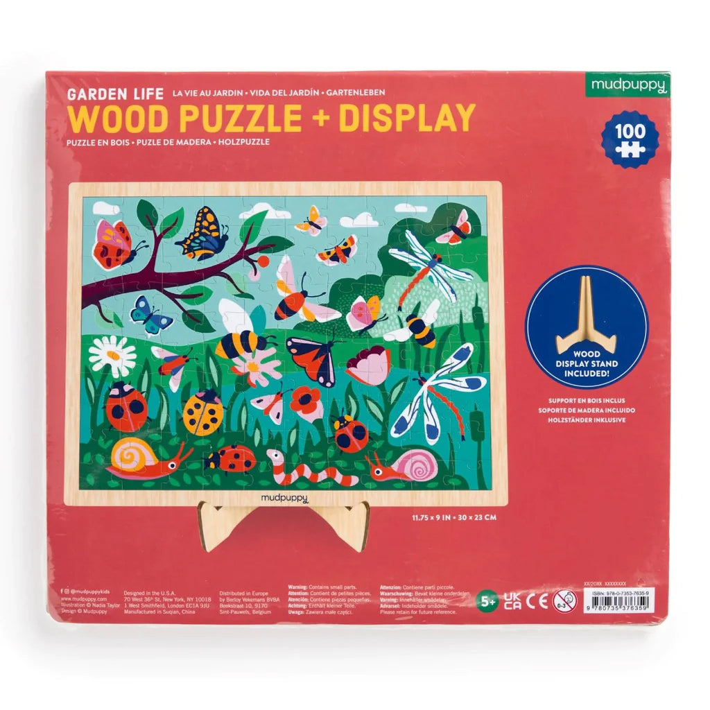 Garden Life - Wood Puzzle with Display 100pc - Brain Spice