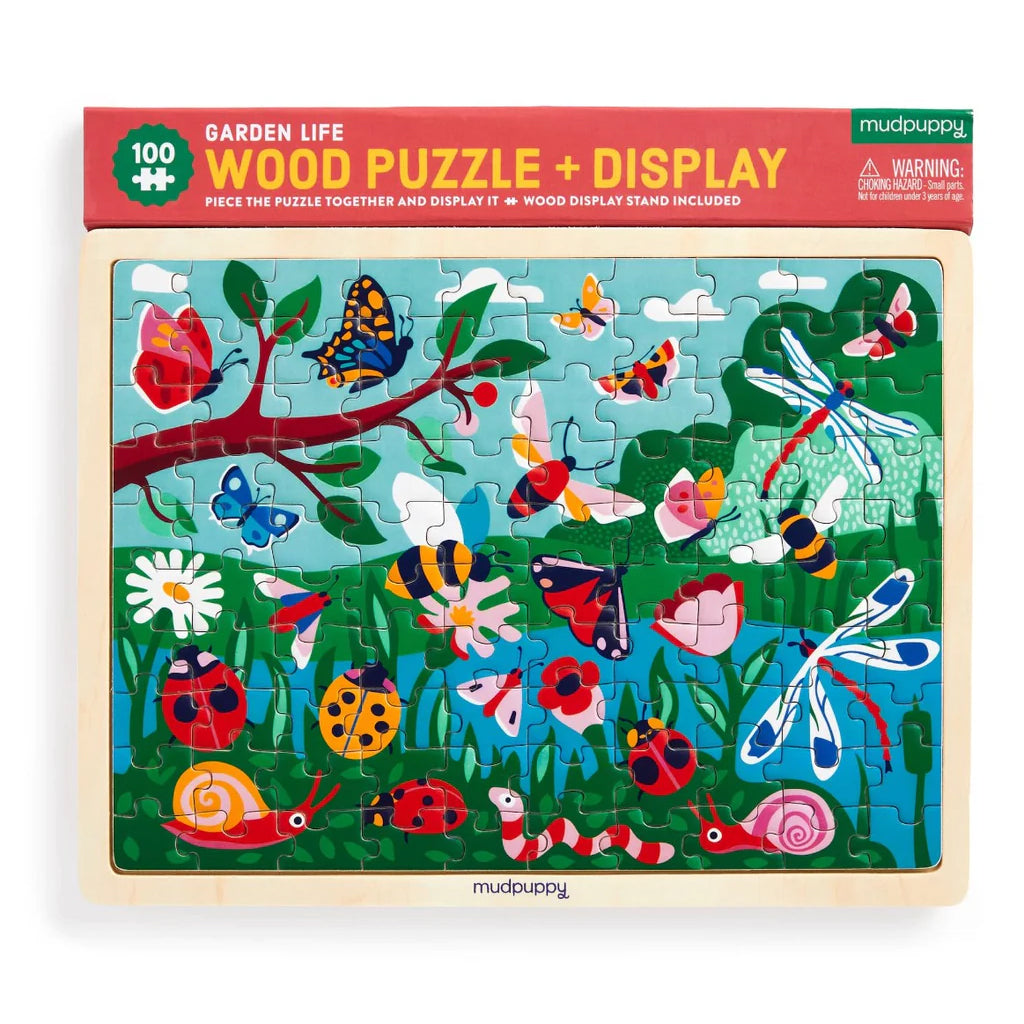 Garden Life - Wood Puzzle with Display 100pc - Brain Spice