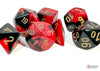 Gemini Black-Red-Gold - Polyhedral 7-Dice Set - Brain Spice