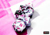Gemini Black-White-Pink - Polyhedral 7-Dice Set - Brain Spice