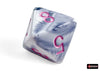 Gemini Black-White-Pink - Polyhedral 7-Dice Set - Brain Spice