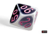 Gemini Black-White-Pink - Polyhedral 7-Dice Set - Brain Spice