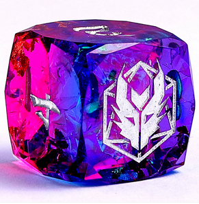 Gilded Storm - Captured Magic 7-Dice Set - Luster Cut Resin - Brain Spice