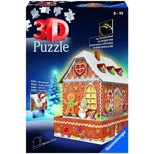 Ginger Bread House Night Edition - 3D Jigsaw 216pc - Brain Spice