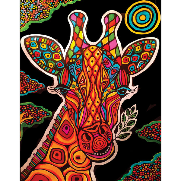 Giraffe Large Poster ColorVelvet - Brain Spice
