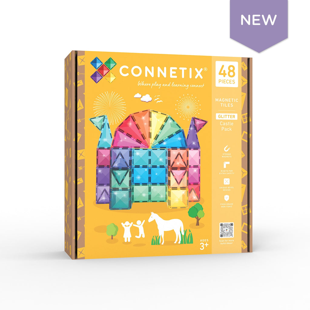 Glitter Castle Pack - Connetix - 48pc - Brain Spice