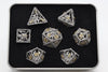 Grim Scythe - Grey Metal 7-Dice Set - Brain Spice