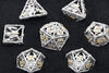 Grim Scythe - Grey Metal 7-Dice Set - Brain Spice