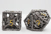 Grim Scythe - Grey Metal 7-Dice Set - Brain Spice