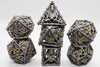 Grim Scythe - Grey Metal 7-Dice Set - Brain Spice