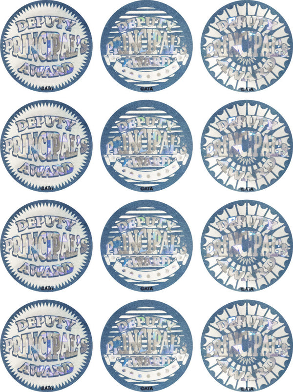 Deputy Principal Award Silver - Large Foil Stickers - Brain Spice