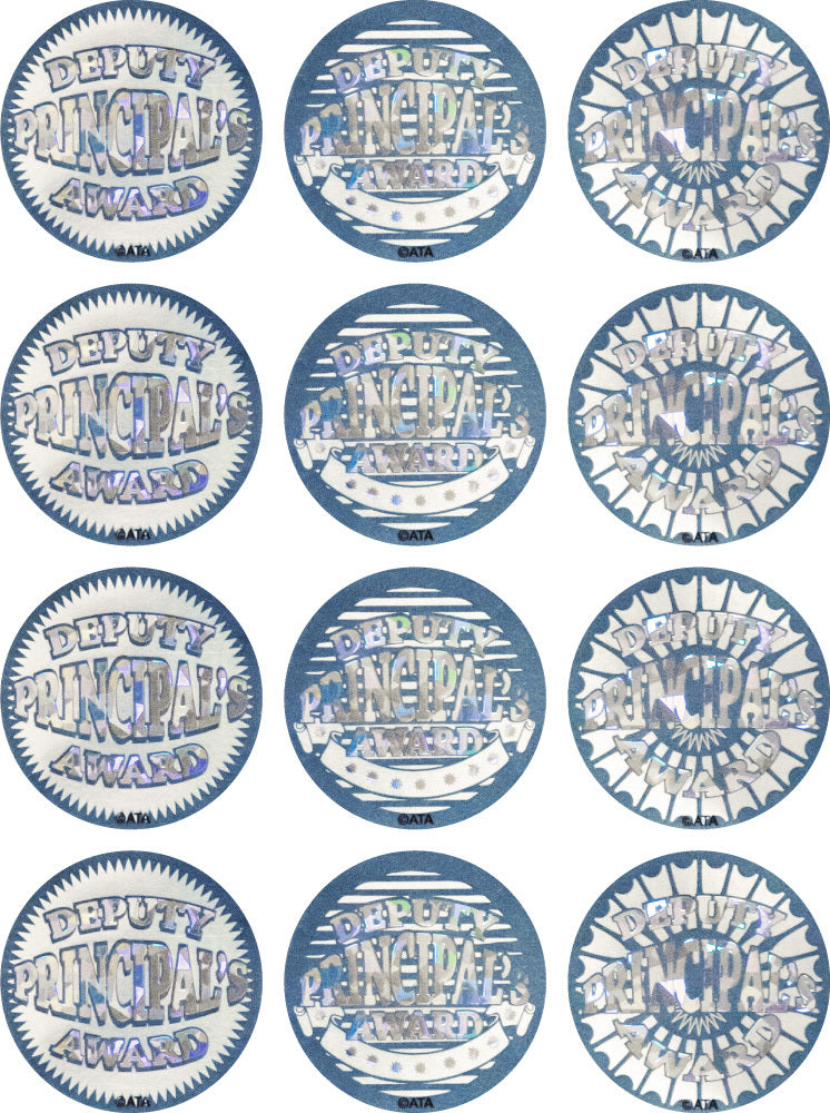 Deputy Principal Award Silver - Large Foil Stickers - Brain Spice