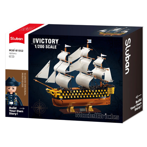 HMS Victory Sailing Battleship SCALE 1:200 - 1056pc - Brain Spice