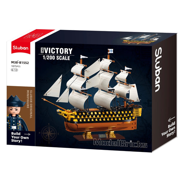 HMS Victory Sailing Battleship SCALE 1:200 - 1056pc - Brain Spice