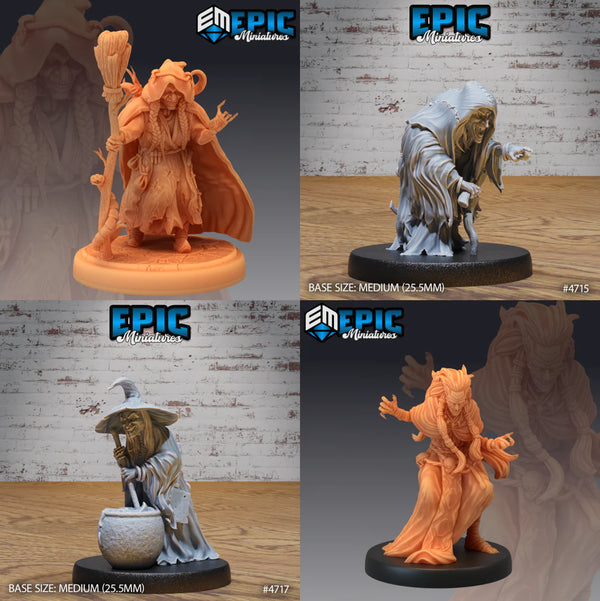 Hags Set A - 4 Figurines - Brain Spice