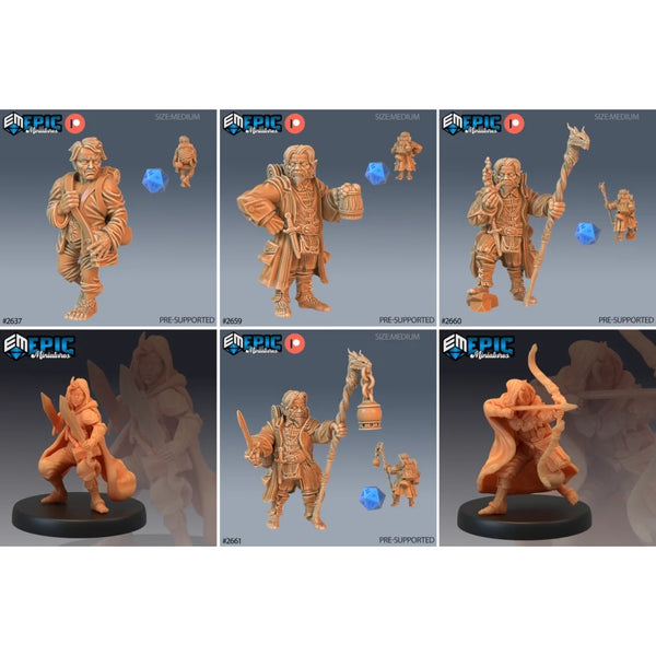 Halflings Set A - 6 Figurines - Brain Spice