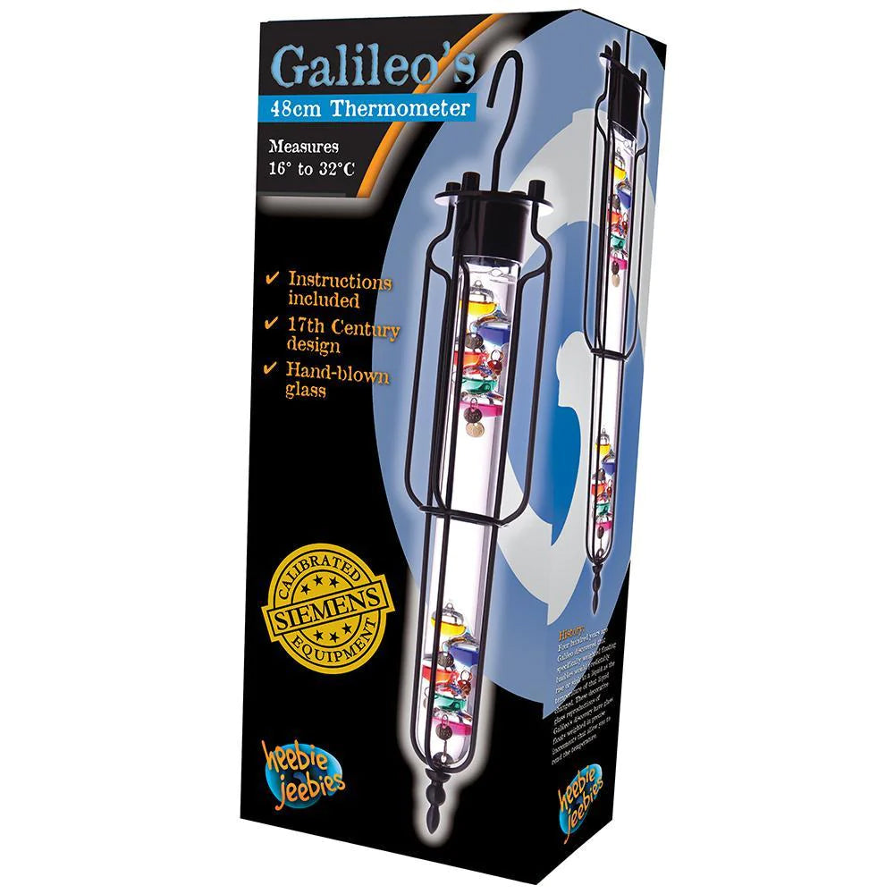 Hanging Galileo Thermometer - 16-32 degC 48cm - Brain Spice